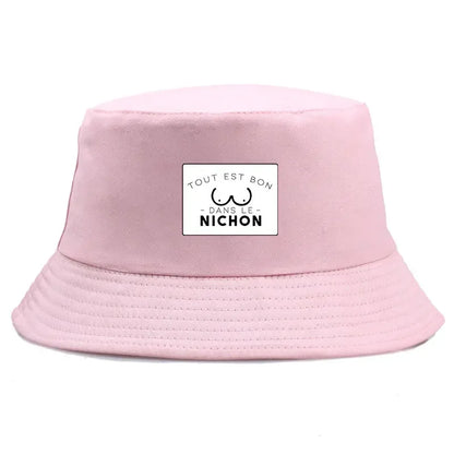 Tout Est Bon Reversible Print Bucket Hat