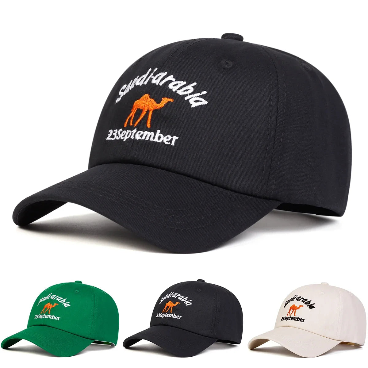 Unisex Camel Embroidery Baseball Caps