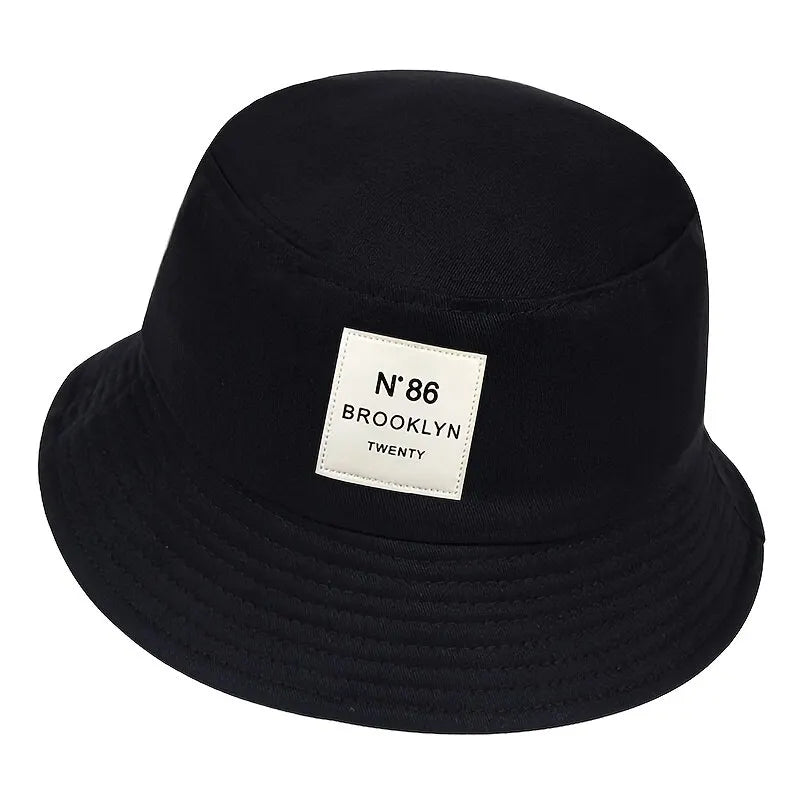 Unisex N86 Leather Label Personality Bucket Hats