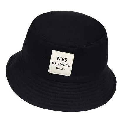 Unisex N86 Leather Label Personality Bucket Hats