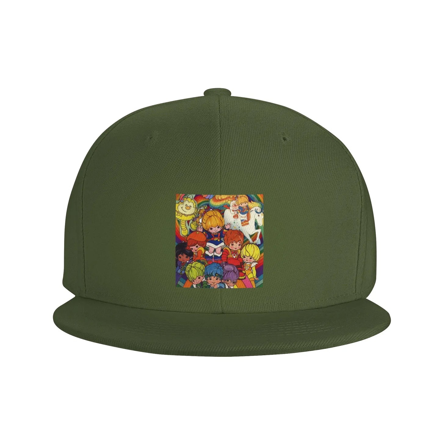 Bright Rainbow Colorful Pattern Breathable Snapback Cap