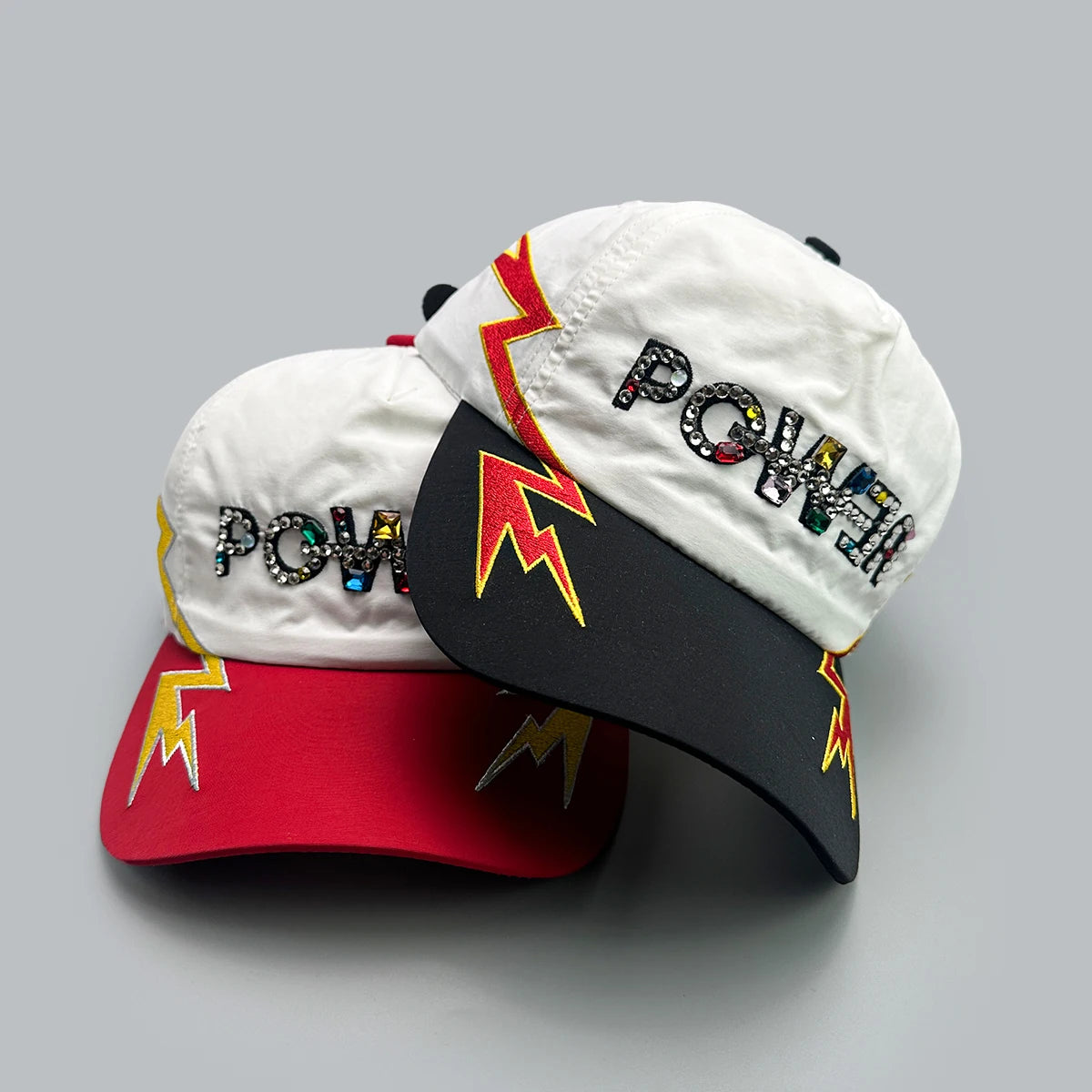 Flash Lightning Diamond Embroidery Baseball Cap