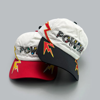 Flash Lightning Diamond Embroidery Baseball Cap