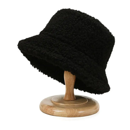 Winter Lamb Wool Fisherman Bucket Hat