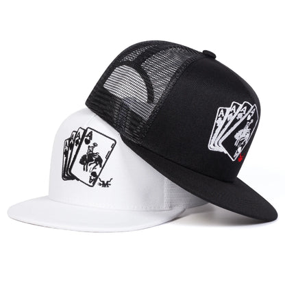 Unisex Poker A Embroidery Hip-hop Hats