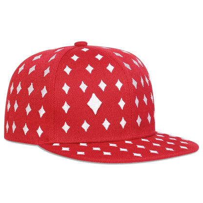 Unisex Poker Pattern Embroidery Hip-hop Hats