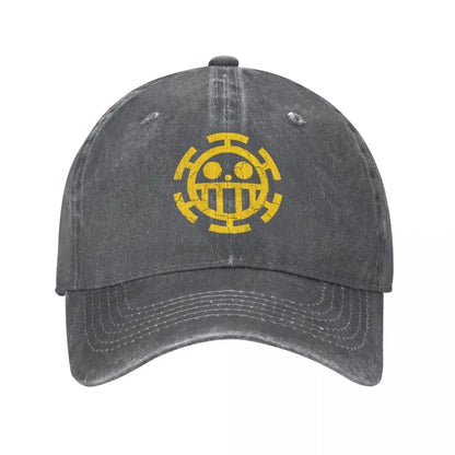 Skull One Piece Anime Vintage Baseball Cap