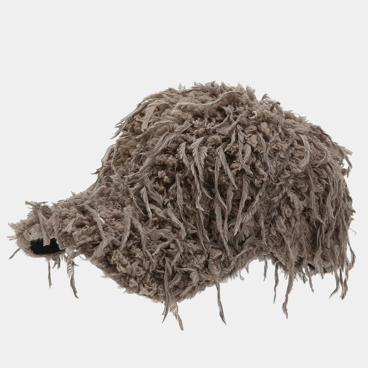 M Label Lamb Wool Baseball Cap