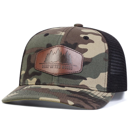 DEEP IN THE WOODS Leather Label Baseball Net Caps