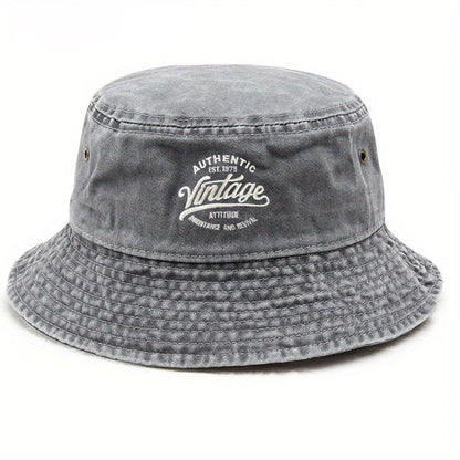 Retro Washed Distressed Vintage Outdoor UV Protection Bucket Hat