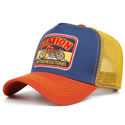 Unisex Sun Hat Hip Hop Mesh Trucker Hat