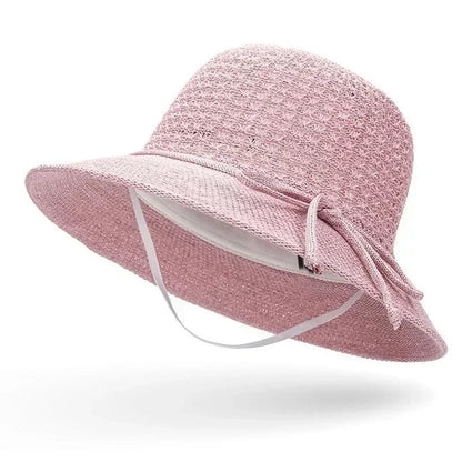 Women Elegant Summer Breathable Outdoor Sun Bucket Hat