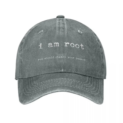 I Am Root Distressed Baseball Cap