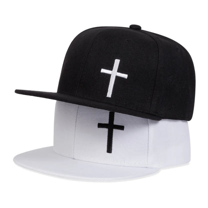 Unisex Cross Embroidery Hip-hop Hats