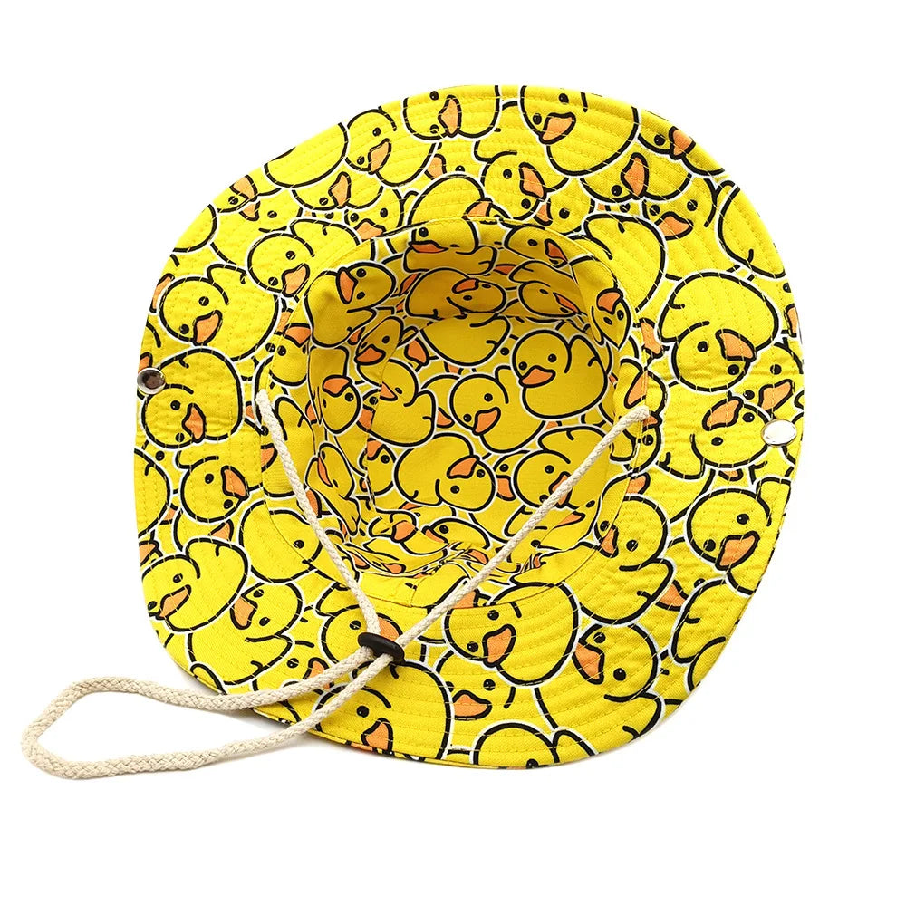 Cute Yellow Duck Cartoon Bucket Hat