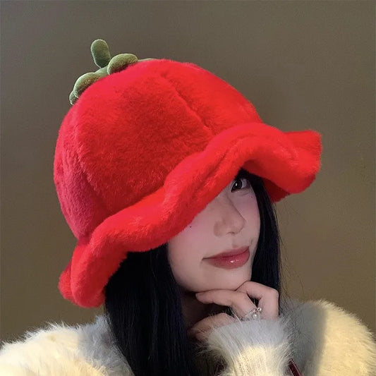 Cute Plush Autumn Winter Fisherman Bucket Hat