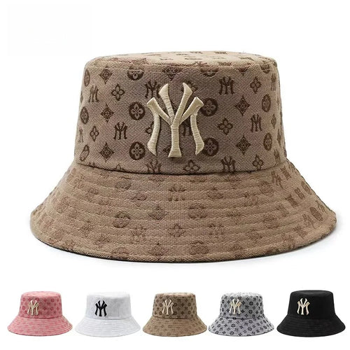 Letter Embroidery Unisex Sun Bucket Hat