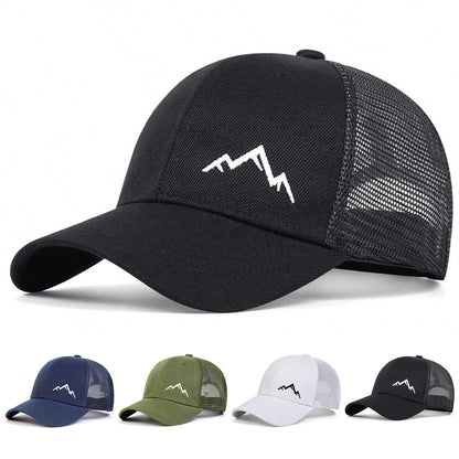 Unisex Mountain Range Embroidery Baseball Net Caps