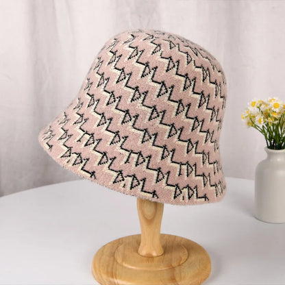 Korean Rabbit Fur Bucket Hat