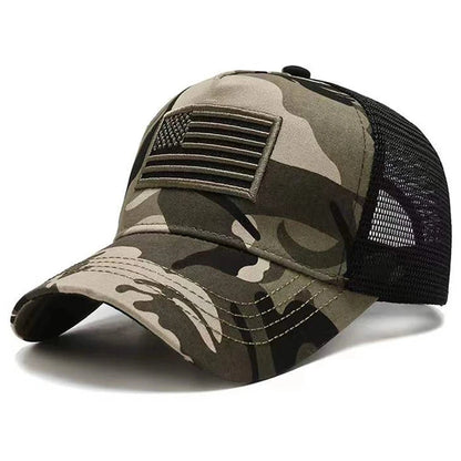 Flag Mesh Baseball Cap Summer Breathable Hat