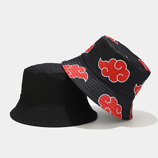 Anime Cartoon Red Cloud Bucket Hat