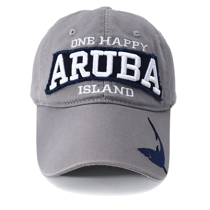 ARUBA Shark Embroidered Snapback Cap