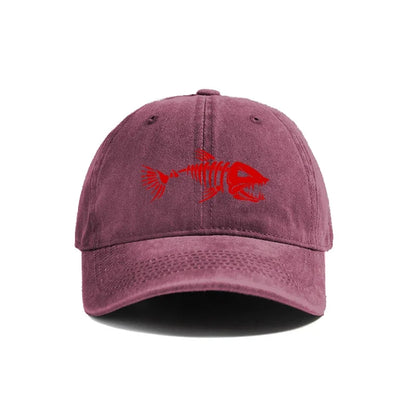 Fishbone Distressed Dad Baseball Cap