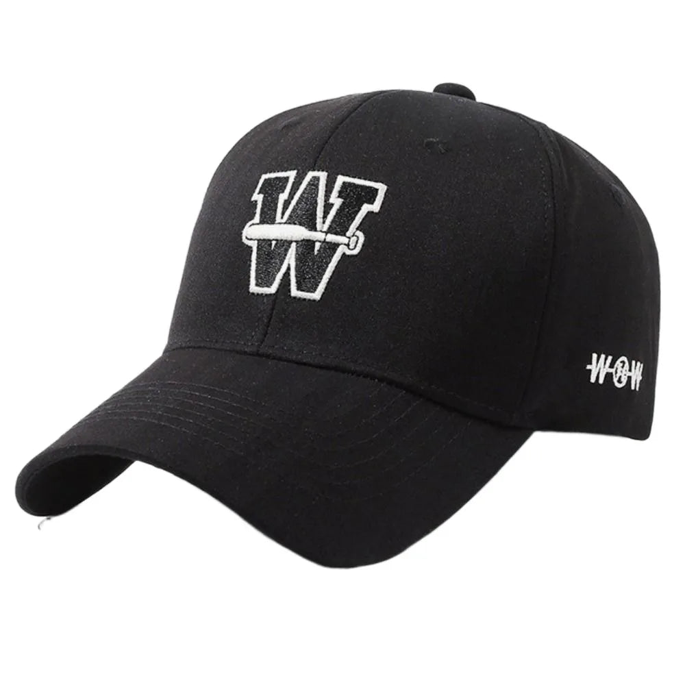 W Letter Cotton Trucker Baseball Cap