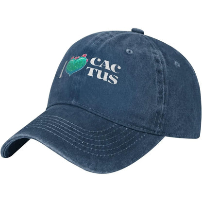 I Love Cactus Vintage Cotton Baseball Cap