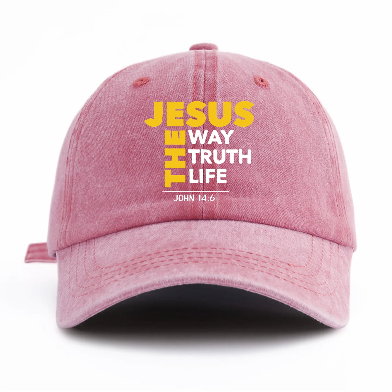 Jesus Cross Print Washed Classic Baseball Cap