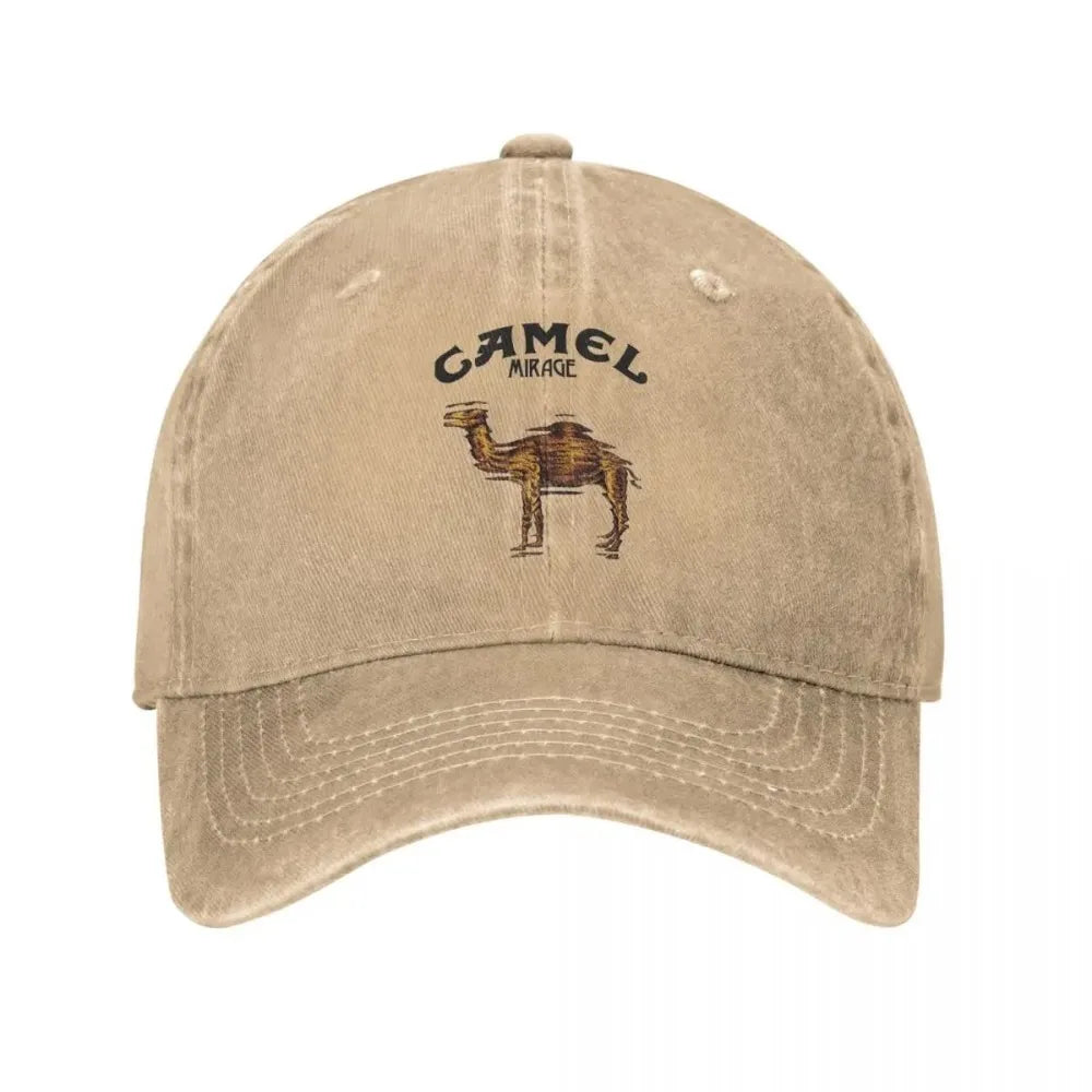 Camel Animal Distressed Baseball Cap