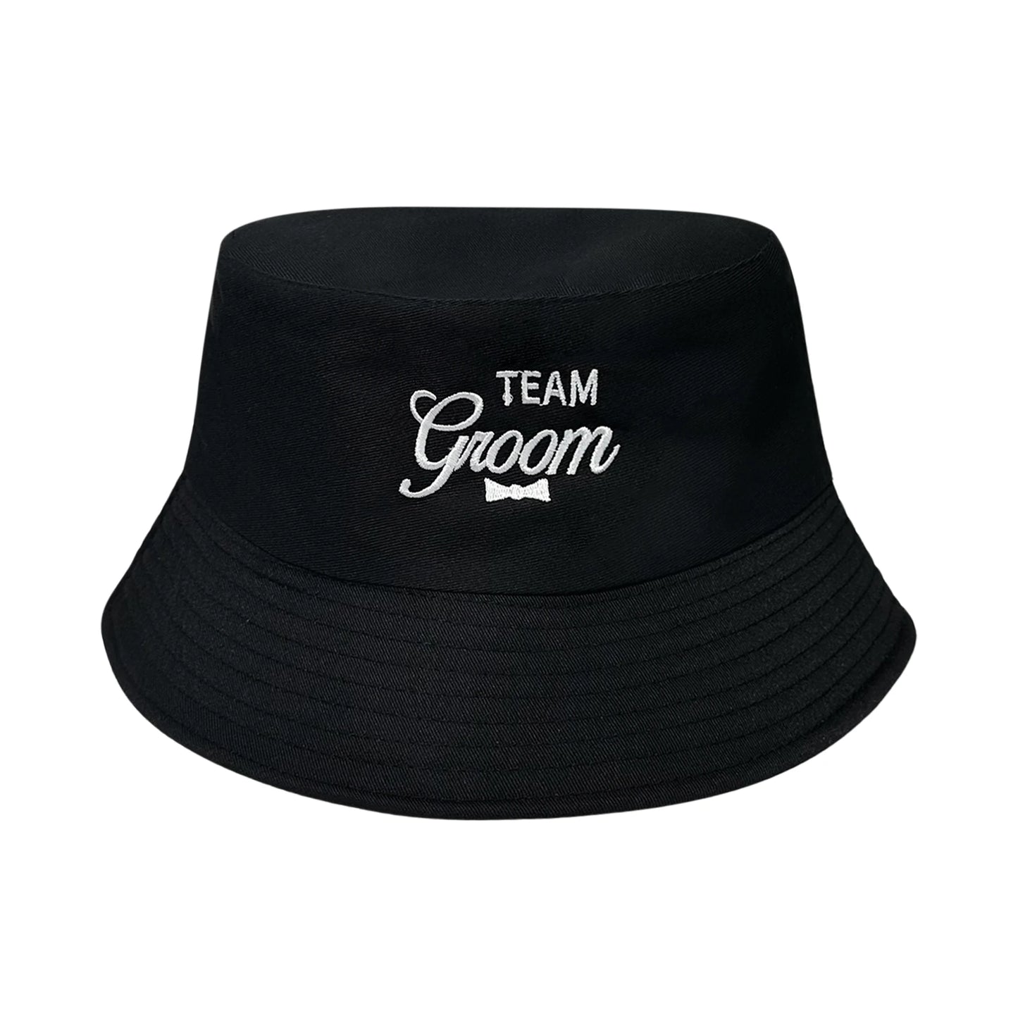 Groom Bride Team Embroidered Wedding Bucket Hat