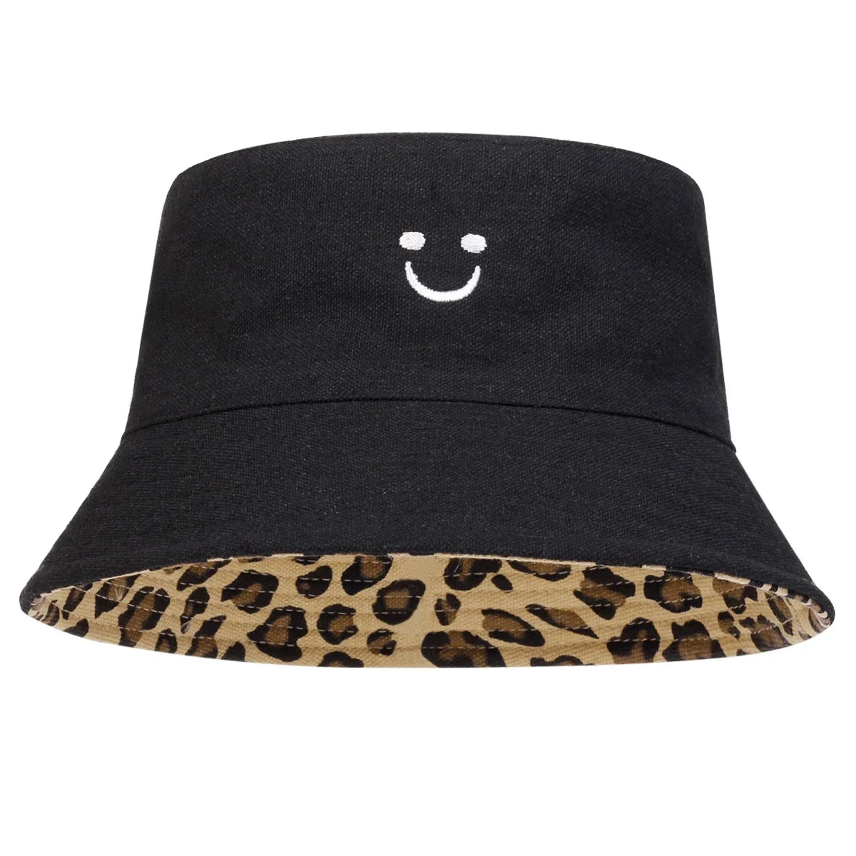 Smiling Leopard Double-Sided Bucket Hat