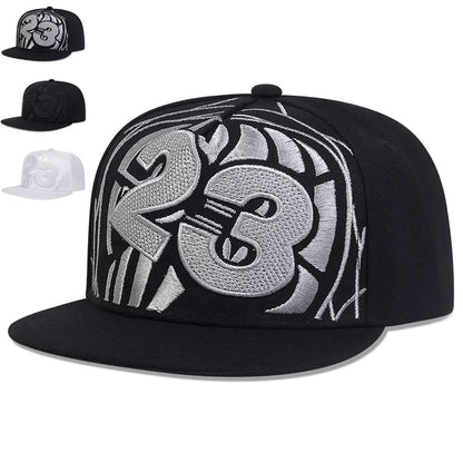 Unisex 23 Basketball Embroidery Snapback Cap