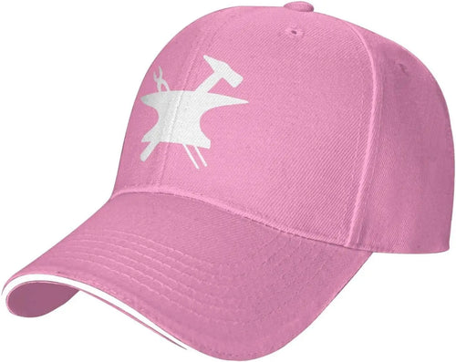 Blacksmith Anvil Hammer Logo Baseball Cap