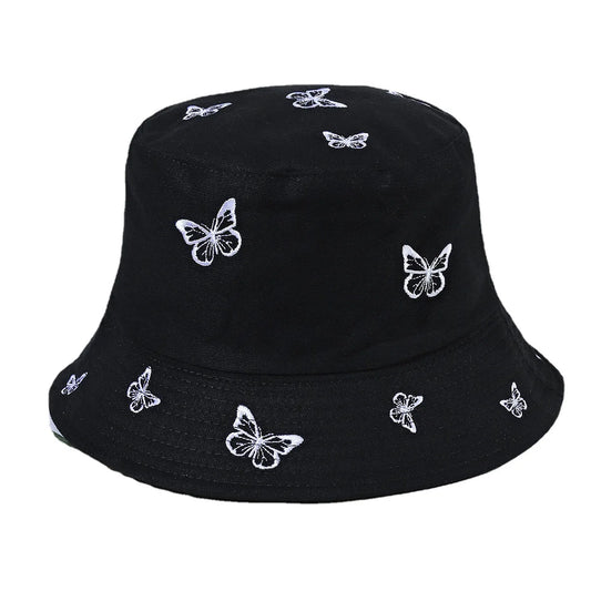 Embroidered Adjustable Wide Brim Bucket Hat