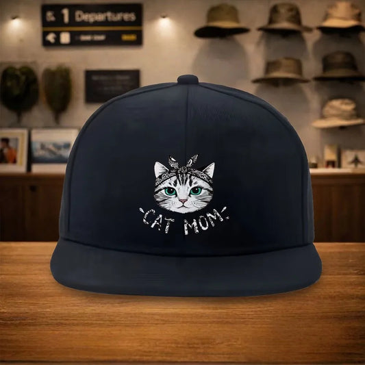 Cat Mom Bandana Graphic Street Snapback Cap
