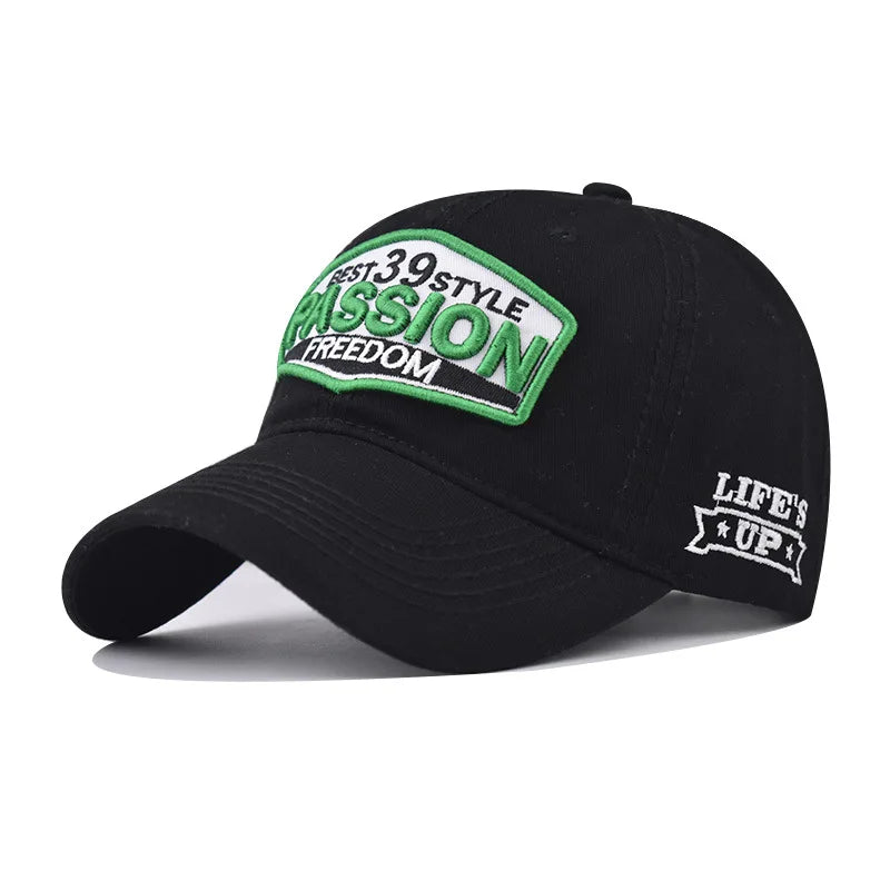 Unisex Cotton Washed Vintage Letter Baseball Cap