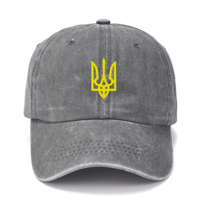 Ukraine Washed Cotton Retro Emblem Unisex Baseball Cap