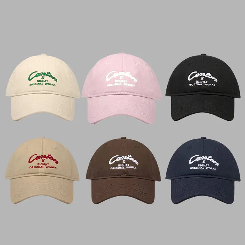 Solid Color Letter Embroidery Cotton Baseball Cap