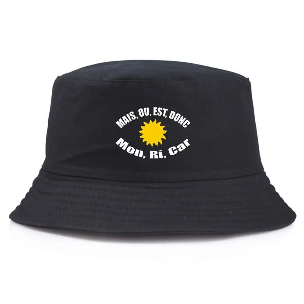 Sun Embroidered Cotton Bucket Hat Unisex