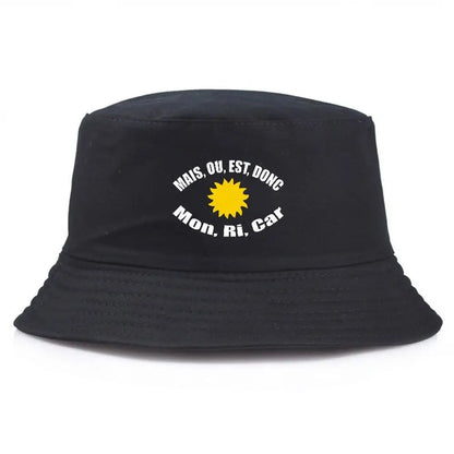 Sun Embroidered Cotton Bucket Hat Unisex