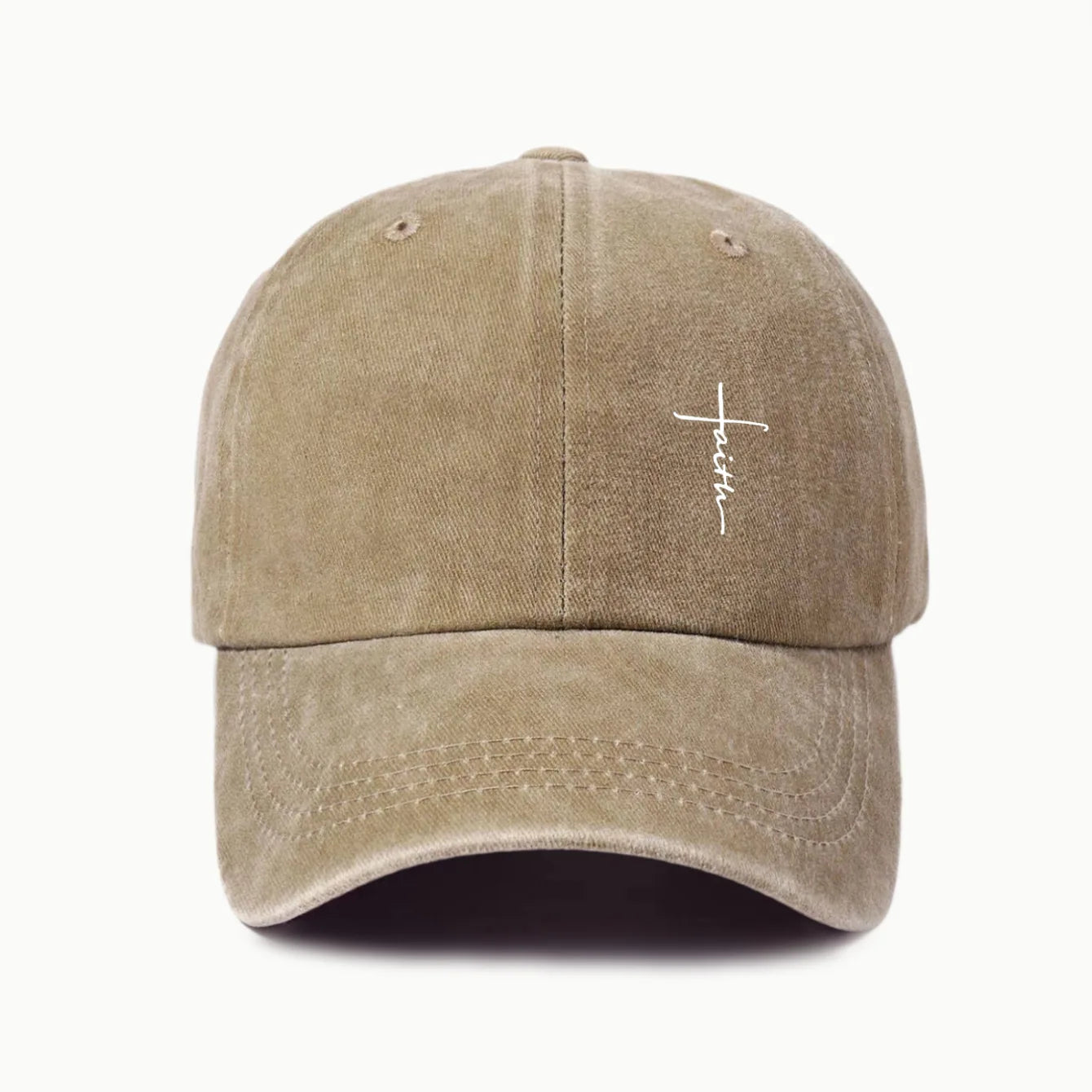 Retro Cross Print Water Resistant Washed Baseball Cap