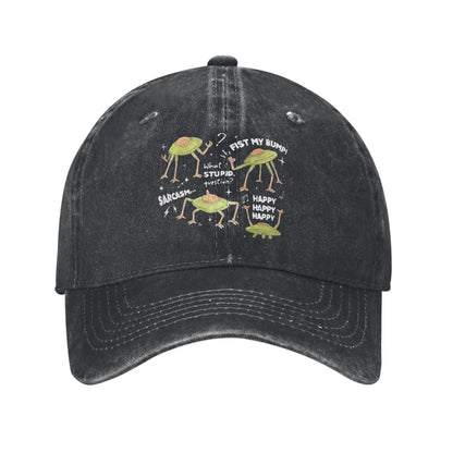 Hail Mary Retro Washed Denim Baseball Cap