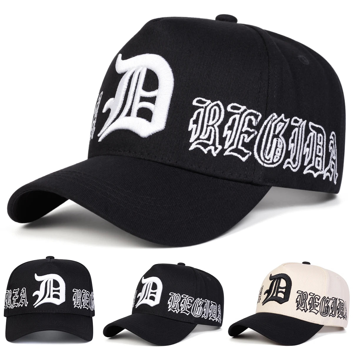 Unisex Gothic D Letter Baseball Cap