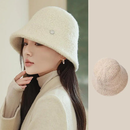 Wide Brim Wool Bucket Hat