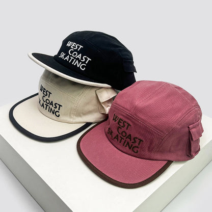 Color Block Letster Flat Brim Snapback Cap