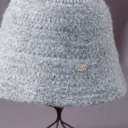 New Y2K Wool Knitted Winter Bucket Hat