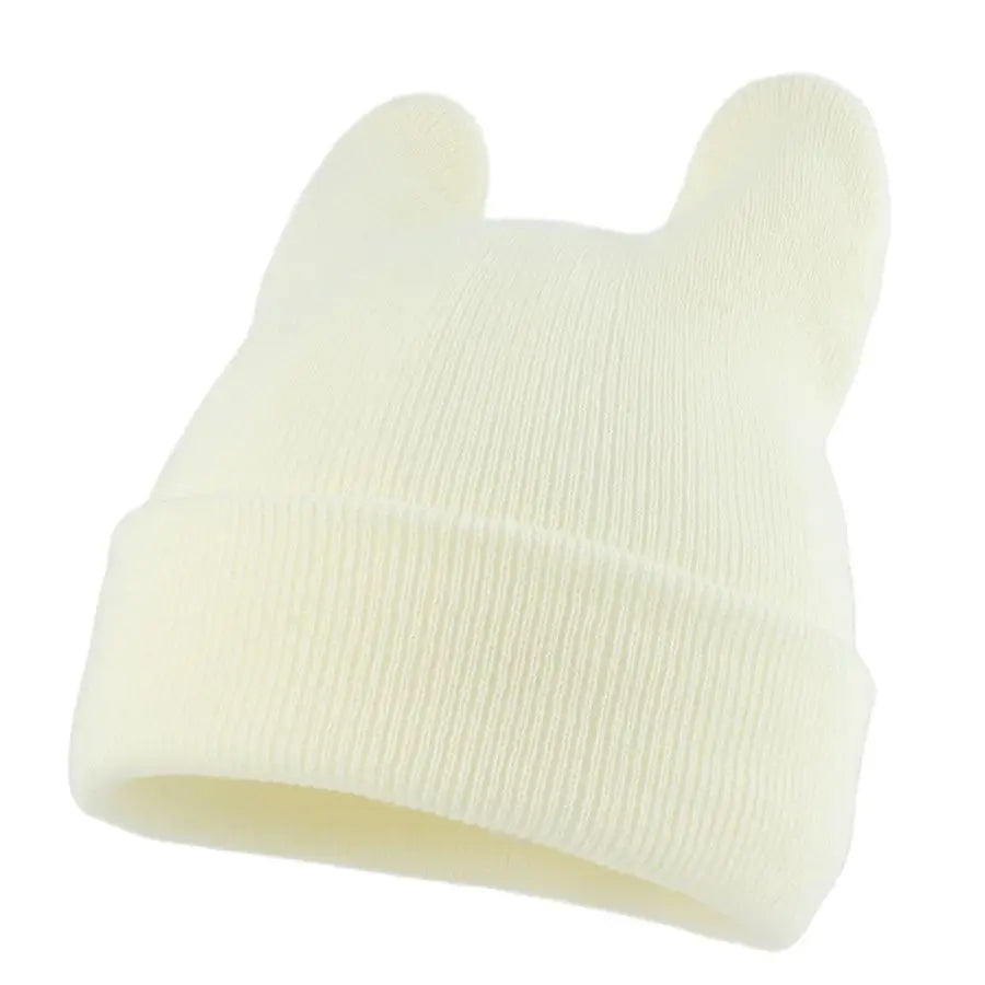 Korean Cute Cat Ear Knit Bucket Hat