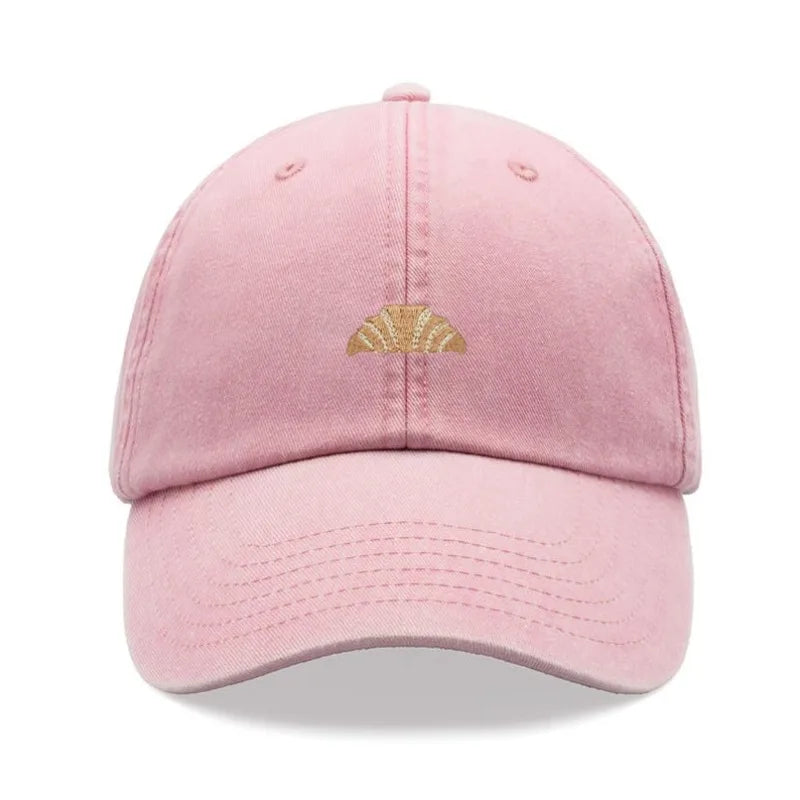 Croissant Printing Retro Washed Leisure Baseball Cap